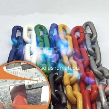 RANTAI PVC 12MM warna 12 MM PER 1M RANTE PLASTIK PLASTIC 1METER PUTIH, BIRU