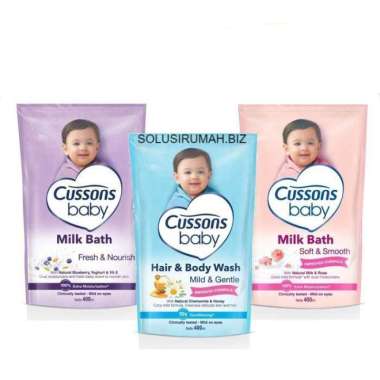 Cussons Baby Milk Bath 400 ml REFILL Cusson Hair Body Wash 400ml bayi