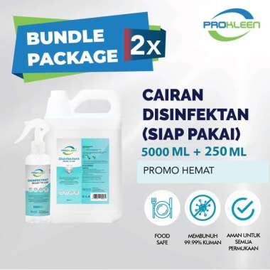 Disinfectant Antiseptik Cairan Disinfektan PROKLEEN 5L Berat Sesuai - Paket Sprayer