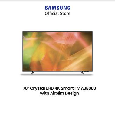 SAMSUNG LED TV UA70AU8000KXXD Crystal UHD 4K Smart TV with AirSlim Design [70 Inch] GARANSI RESMI