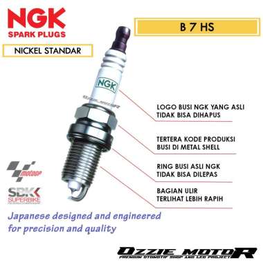 NGK BUSI MOTOR VESPA 2 TAK BEBEK YAMAHA 2 TAK(B7HS) White