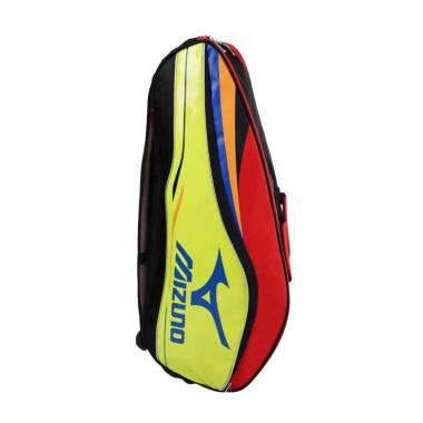 #DIJAMINMURAH - Mizuno Neon Lining Tas Raket Badminton - Yellow Red