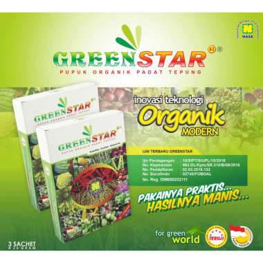 GREEN STAR PUPUK ORGANIK SERBUK TERAMPUH - PUPUK SEMUA JENIS TANAMAN - Pupuk Buat Buah2an - Pupuk Ba