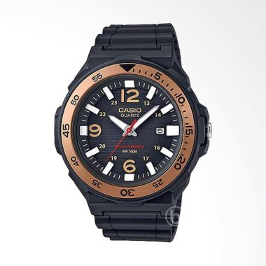CASIO Solar Powered Jam Tangan Pria [MRW-S310H] Black Rose Gold