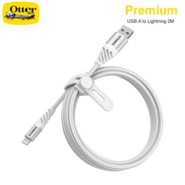 OtterBox Premium Cable Data Lightning Rugged iPhone MFi 3.0A White 2M
