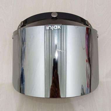 KACA HELM BOGO VISOR BOGO FLAT DATAR INJAK COATING ORIGINAL SILVER
