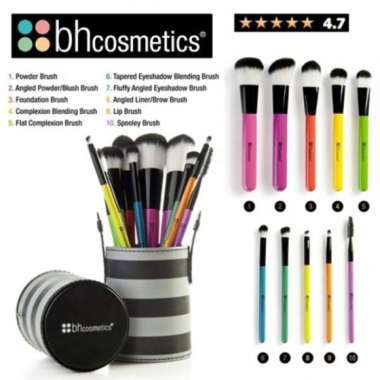 BH Cosmetic Pop Art Brush Set Ultra Fiber Premium