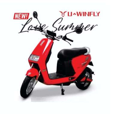 Uwinfly New Love Summer Sepeda Motor Listrik [OTR Jawa Timur] Red Jawa Timur