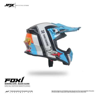 Helm JPX Fox1 Cross Full Face Barong/ Rans Special Edition L Super Black