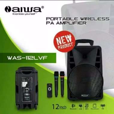 Aiwa 112LVF Portable Wireless Meeting Speaker [12 Inch] hitam