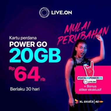 20GB Kartu Perdana XL Live.On Power Go 20GB (30 Hari)