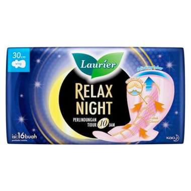 Promo Harga Laurier Relax Night 30cm 16 pcs - Blibli