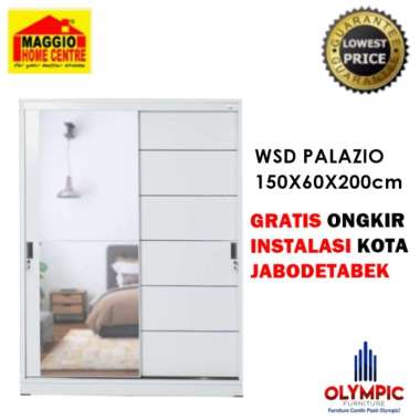 LEMARI PAKAIAN SLIDING - LEMARI PAKAIAN 2 PINTU WSD PALAZIO - OLYMPIC