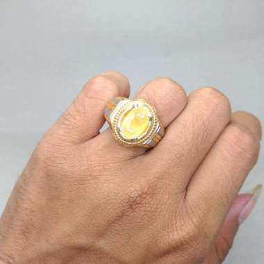 Batu Cincin Natyural yellow Safir Bagus Asli