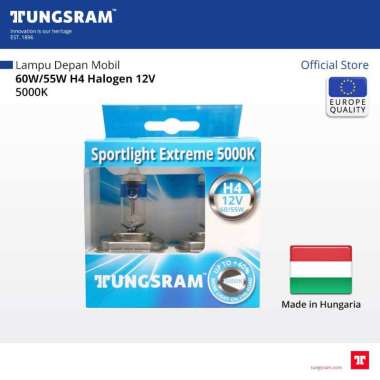 Lampu Mobil H4 Tungsram Sportlight Extreme 5000K - Biru