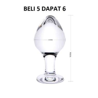 D262 Anal plug glass kristal kesehatan kaca anal alat bantu seks pria