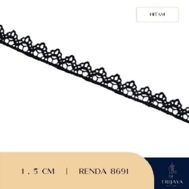 Trijaya Renda Giper / Guipure/ Giver / Bordir - 8691 Hitam Per Meter