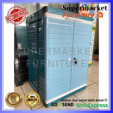 LEMARI PLASTIK CLUB GRAND MINI SUSUN 2 KUNCI / CLUB GRANDMINI 2SSN BIRU