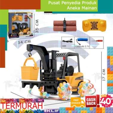 RC Forklift Foklift Mobil Pengangkat Barang Mainan Anak Remote Control