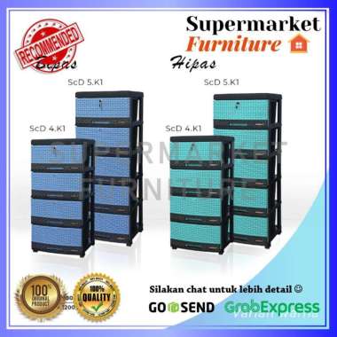 LEMARI PLASTIK NAPOLLY LACI TERBARU SCD 5K1 5SUSUN TERMURAH!! HIJAU