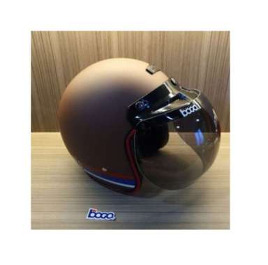 Force Helm Bogo Retro Khusus Wanita Hijab Dewasa Kaca Cembung Original Helm Motor M Brown Doff