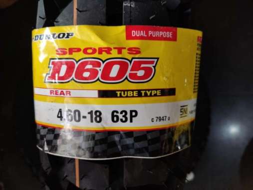Ban Dunlop 4.60 460 18 D605 semi trail cross dual purpose klx dtracker