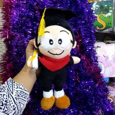 Boneka Wisuda Nobita- Boneka Graduation- Hadiah Wisuda Motif Multicolor