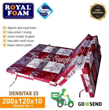 Kasur Busa Lipat Royal D23 No. 4 Ukuran 200x120x10 cm Tebal 10 cm Kasur Busa Lipat Royal Foam Murah