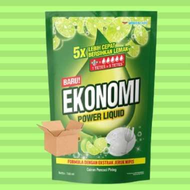 EKONOMI POWER LIQUID PENCUCI PIRING [ 1 DUS @ 12 Pouch ]