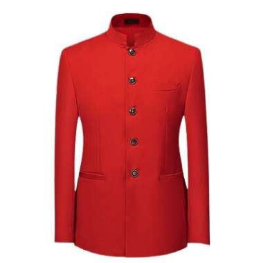 JAS PRIA MANDARIN / BLAZER MANDARIN KANCING 5 MERAH XXL