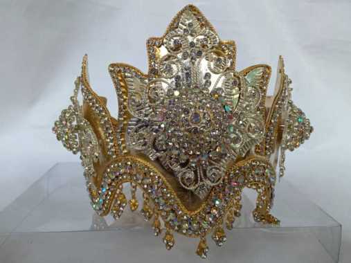 Siger Sunda Blok Kencana Tebal Crystal Silih Asih Atau Kombinasi Gold Silver Kombinasi