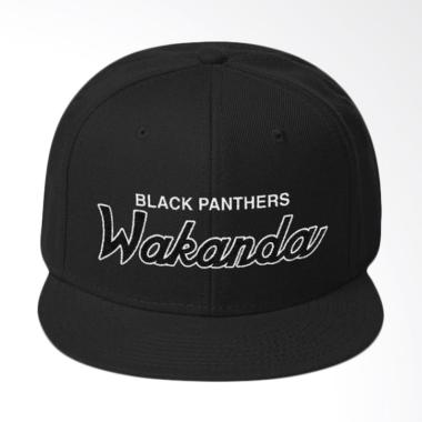 Jersi Clothing Black Panthers Wakanda Snapback Topi Pria - Hitam
