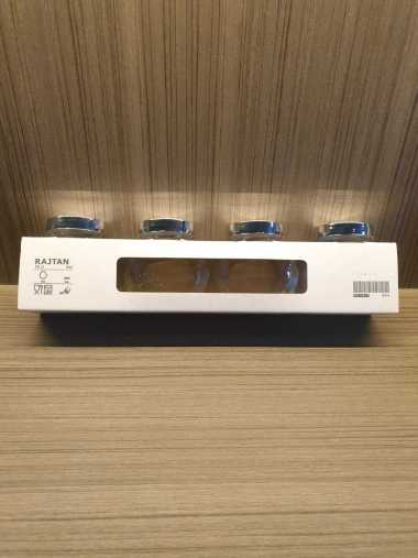 Rajtan Ikea Toples Kecil Bumbu Gula Garam Merica Kaca Set 4 Pcs