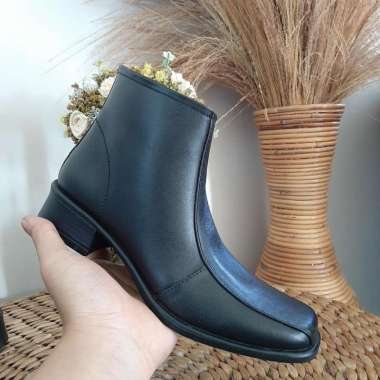Sepatu Wanita Kulit Asli Original Boots Bahan Kulit Sapi Khas Garut 40 Hitam
