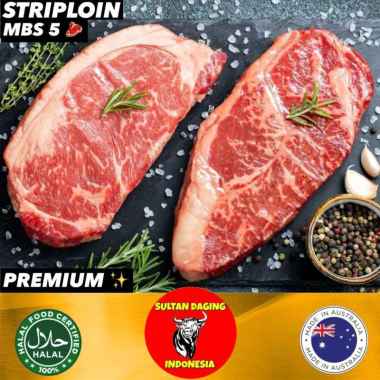 STEAK WAGYU STRIPLOIN MB 5+ PREMIUM 280 GRAM IMPORT DARI AUSTRALIA/ STEAK WAGYU STRIPLOIN BEEF/ BEEF