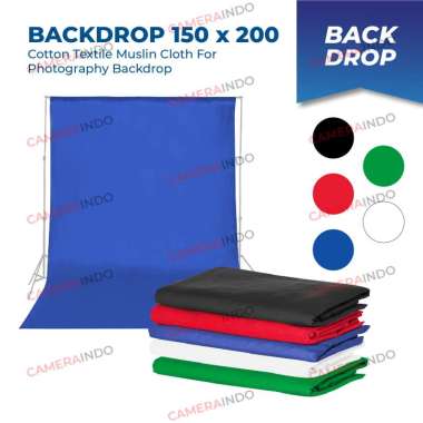 Kain Backdrop Cotton Textile Muslin 150 x 200 cm For Untuk Studio Foto MERAH