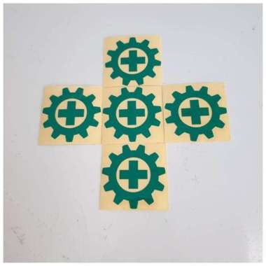 Sticker Cutting Logo Safety K3 untuk helm safety