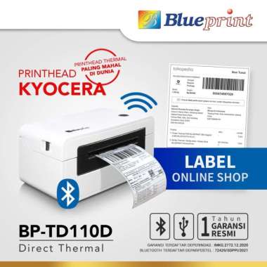 Printer Barcode Thermal / Printer Label Resi BLUEPRINT BP - TD110D