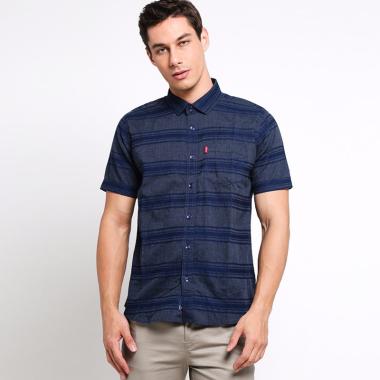 Carvil Man Ray Kemeja Lengan Pendek Pria - Blue