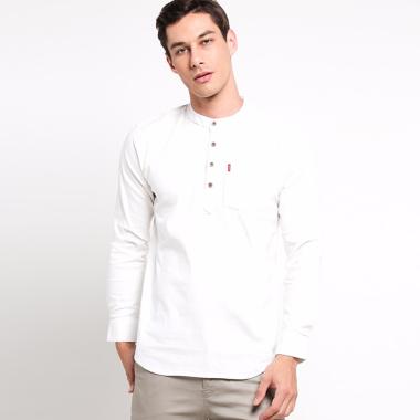 Carvil Man Ariz Baju Koko Lengan Panjang Pria - Off White