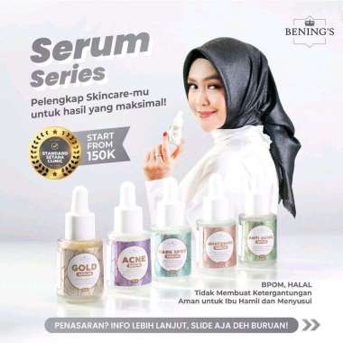 Bening's Skincare By Dr. Oky Pratama Clinic Serum Gold, Anti Aging, Acne, Dark Spot ( Bening Glowing
