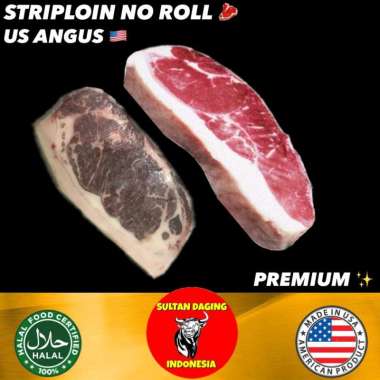 WAGYU STRIPLOIN NO ROLL BLACK ANGUS 350 GRAM IMPORT DARI USA/ STRIPLOIN NO ROLL US/ STEAK WAGYU STRI