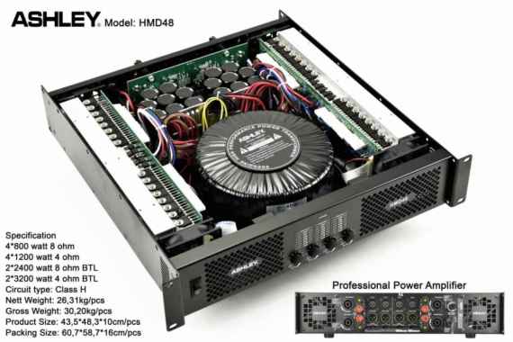 Power Amplifier ASHLEY HMD48 / HMD 48 4 CHANNEL ORIGINAL ASHLEY