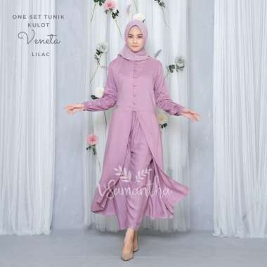 vSamantha - One Set Tunik Kulot Veneta Lilac