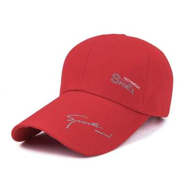 Baseball cap : RECREATION SPORT - Topi baseball topi golf topi pria topi wanita One Size RED