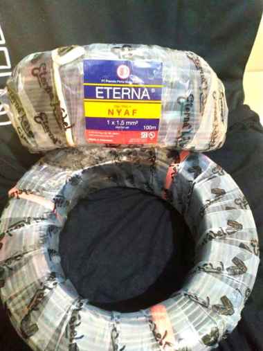 eterna kabel nyaf 1x2.5 serabut 1x2.5mm eterna 1x2,5 Hitam
