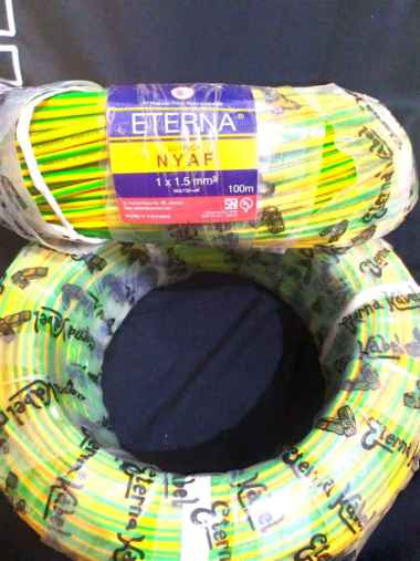 eterna kabel nyaf 1x2.5 serabut 1x2.5mm eterna 1x2,5 Kuning