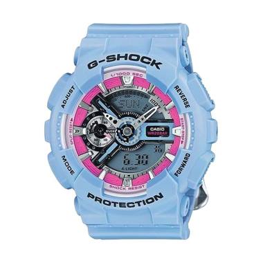 CASIO G-SHOCK Analog Digital Multifunction Jam Tangan Wanita[GMA-S110] Biru Muda