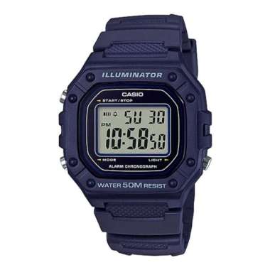 CASIO ORIGINAL - CASIO W-218H-2AVDF - JAM TANGAN PRIA JAM PRIA - RUBBER CASIO W-218H-2A W 218H 2A 21