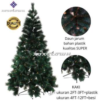 pohon natal 8 feet / 240 cm / 2,4 meter snow white pine tree tipe jd1688